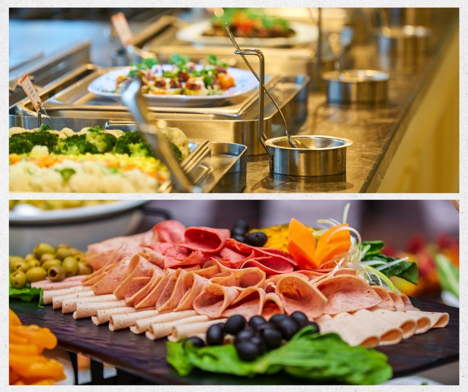 Các món ăn tại nhà hàng buffet 5*