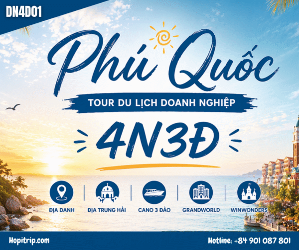 Tour Du Lịch Doanh Nghiệp 4n3đ Địa Danh - Địa Trung Hải- Cano 3 đảo - Grandworld - Winwonders
